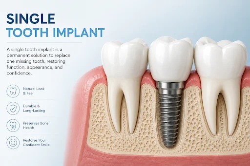 Single Tooth Implant Cost in India